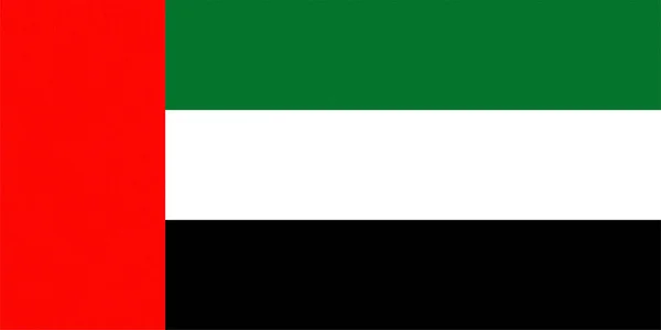 Die Nationalflagge Der Vereinigten Arabischen Emirate Asien — Stockfoto
