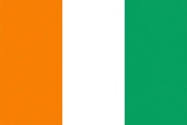 Ivoriaanse Nationale Vlag Van Ivoorkust Afrika Getextureerd — Stockfoto