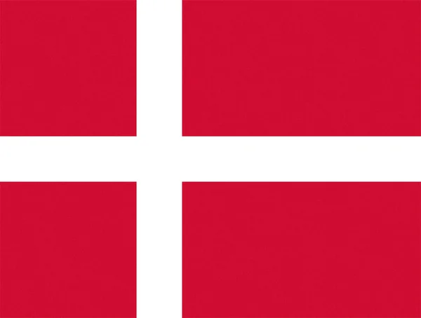 Данський Національний Прапор Данії Європа Текстурувала — стокове фото