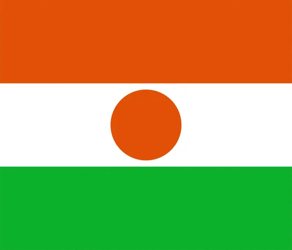 Nigerien National Flag Niger Africa Texturized — Stock Photo, Image