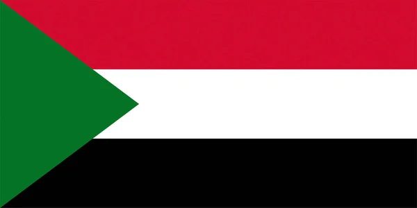 Soedanese Nationale Vlag Van Soedan Afrika Getextureerd — Stockfoto