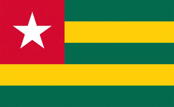 Bandeira Nacional Togolesa Togo África Texturizada — Fotografia de Stock