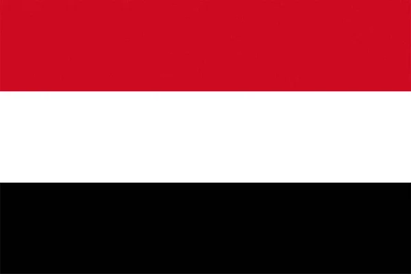 イエメンの国旗 アジアの繊維化 — ストック写真