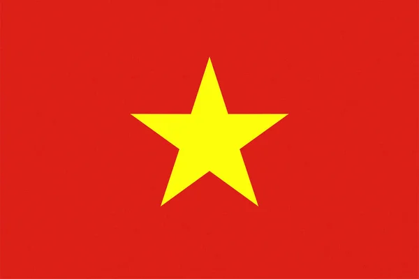 Drapeau National Vietnamien Vietnam Asie Texturée — Photo