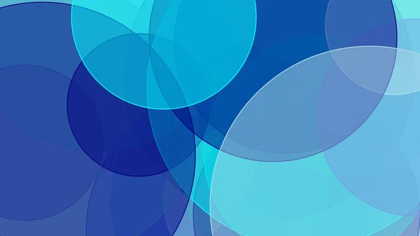 Abstraktní Minimalistický Modrý Překryv Ilustrace Kruhy Bílým Pozadím — Stock fotografie