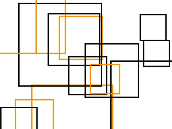 Abstract Minimalistische Oranje Grijze Illustratie Met Vierkanten Witte Achtergrond — Stockfoto