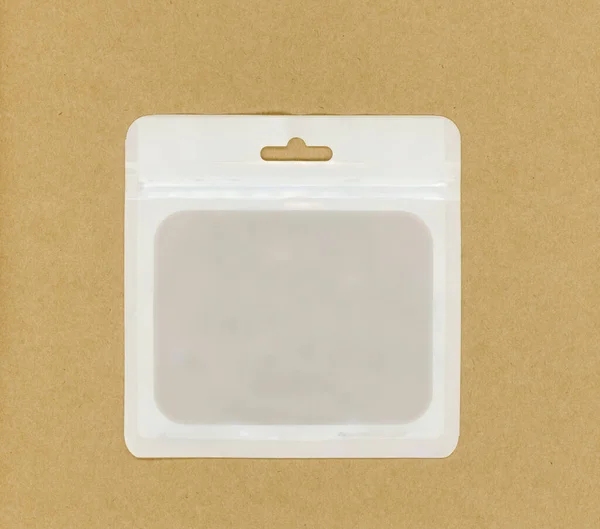 Bolsa Plástico Para Objetos Pequeños Con Etiqueta Blanco —  Fotos de Stock