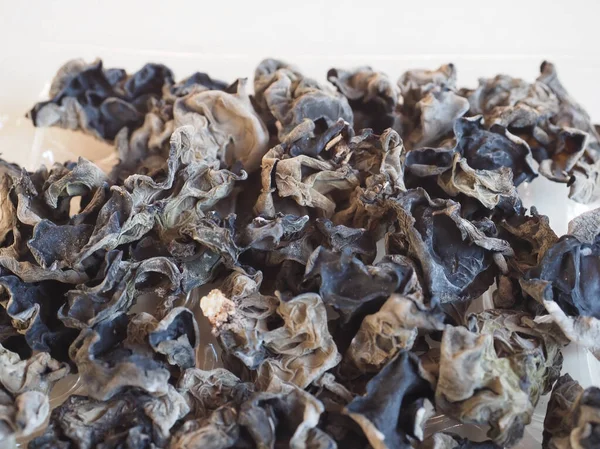 Dried Chinese black fungus (Auricularia auricula judae) mushrooms vegetarian food