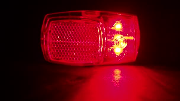 Migające Czerwone Światło Stroboskopowe Sygnalizacja Alarmowa Awaryjna — Wideo stockowe