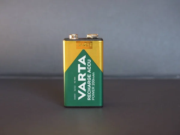 Hannover Allemagne Circa Janvier 2022 Batterie Rechargeable Varta — Photo