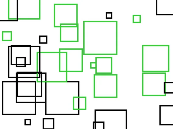 Streszczenie Minimalistyczny Zielony Szary Ilustracja Kwadratów Białe Tło — Zdjęcie stockowe