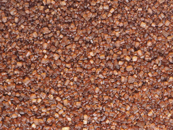 Mörkbrun Demerara Sockerrör Kristaller Över Vit — Stockfoto