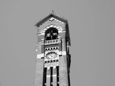 İtalya, Torino 'daki Chiesa di San Giuseppe Kilisesi' nin çan kulesi.