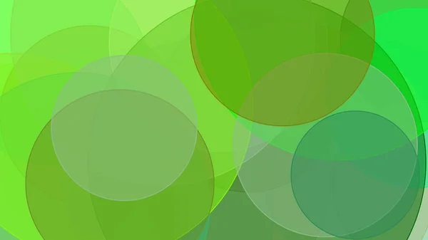 Абстрактная Минималистская Зеленая Иллюстрация Кругами Белым Фоном — стоковое фото
