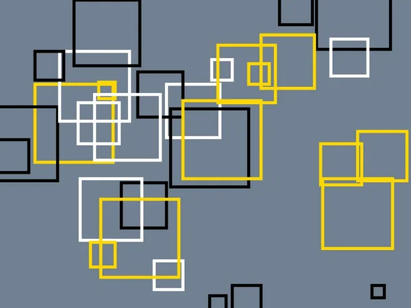 Streszczenie Minimalistyczny Biały Szary Żółty Ilustracja Kwadratów Łupek Szary Tło — Zdjęcie stockowe