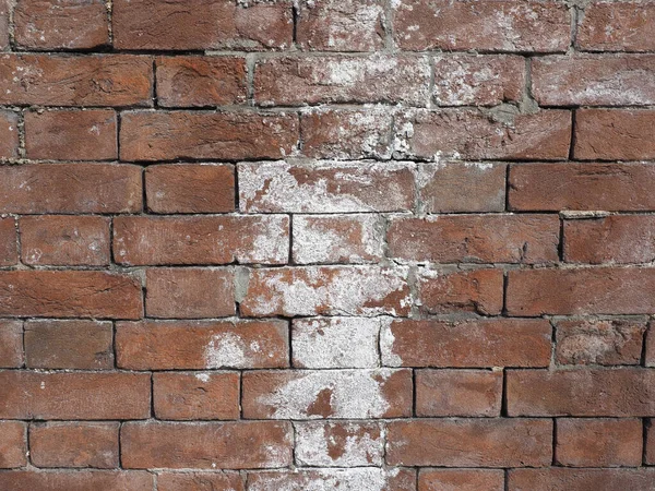 Damage Caused Efflorescence Dampness Moisture Red Brick Wall — Stock Photo, Image