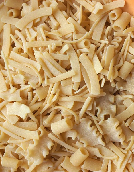 Pasta Mixta Muchas Formas Diferentes Útil Como Fondo —  Fotos de Stock