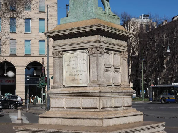 Turin Italie Circa Février 2022 Monument Pietro Micca Sculpteur Giuseppe — Photo