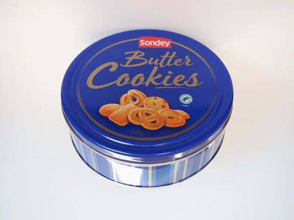 Stuttgart Germany Circa January 2022 Sondey Butter Cookies Can — Stock Photo, Image