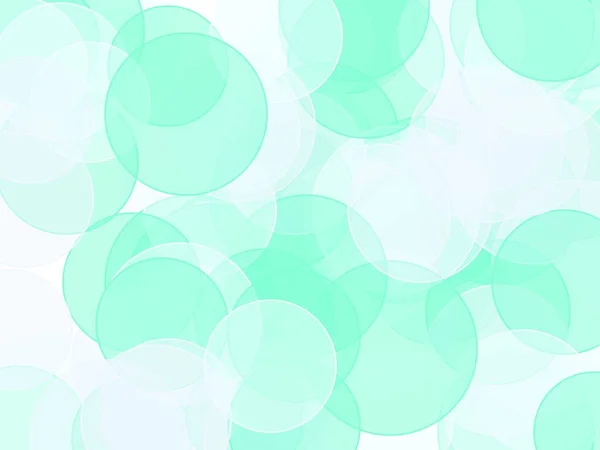 Абстрактная Минималистская Зелено Голубая Иллюстрация Кругами Белым Фоном — стоковое фото