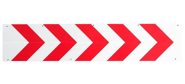 Czerwony Biały Pasek Znak Izolowane Białym Tle — Zdjęcie stockowe