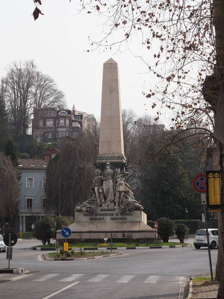 意大利图林 2022年2月2日 雕塑家路易吉 贝利约1892年的克里米亚战争纪念馆 — 图库照片