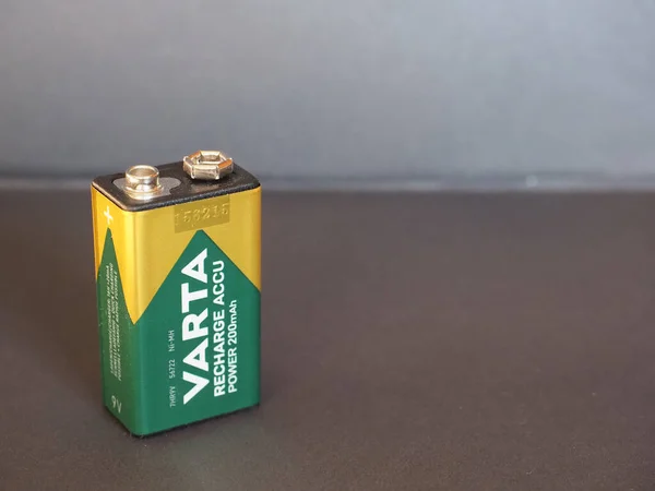 Hannover Alemanha Circa Janeiro 2022 Bateria Recarregável Varta — Fotografia de Stock