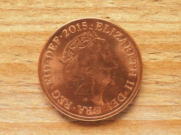 Londres Reino Unido Circa 2022 Dois Pence Coin Obverse Side — Fotografia de Stock