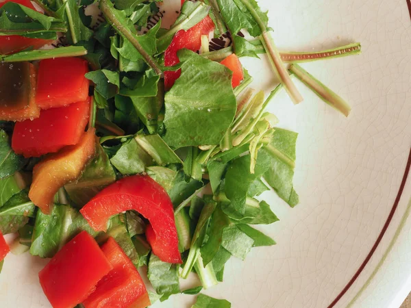 marul ve kırmızı biberli salata.