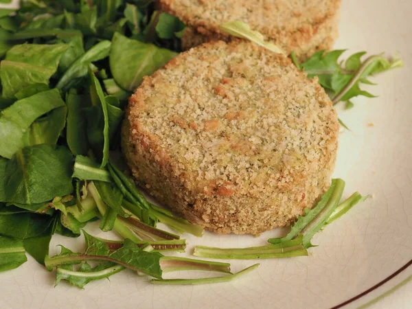 Vegane Burger Mit Grünem Salat — Stockfoto