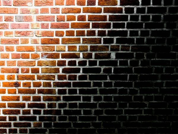 Grunge Industrial Red Brick Wall Dramatic Light Useful Background — Foto de Stock