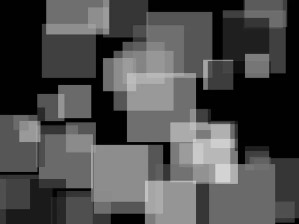 Streszczenie Minimalistyczna Szara Ilustracja Kwadratów Czarne Tło — Zdjęcie stockowe