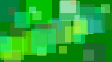 Kareler ve yeşil arkaplan ile soyut minimalist yeşil illüstrasyon