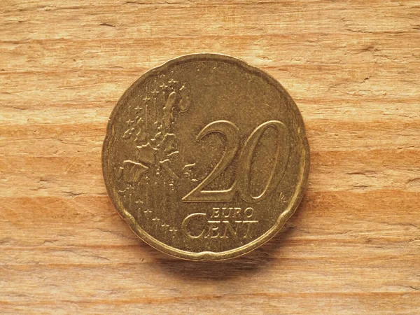 Centes Érme Közös Oldala Európai Unió Pénzneme — Stock Fotó