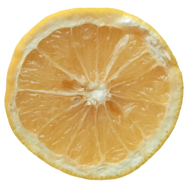 在白色背景上分离的切碎柚子 — 图库照片