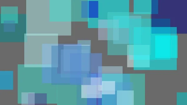 Abstract Minimalist Blue Illustration Squares Dim Gray Background — Stok fotoğraf