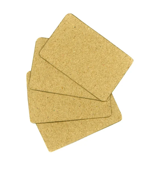 Blank Standard Size Card Brown Cardboard Finish — Φωτογραφία Αρχείου