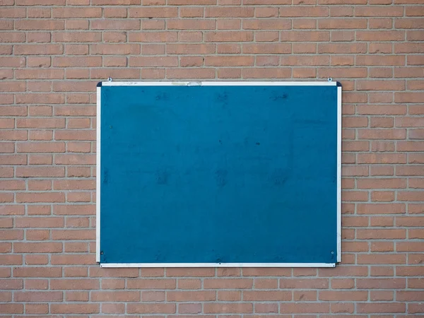 Blank Bulletin Board Copy Space Blue Background — Stock Photo, Image