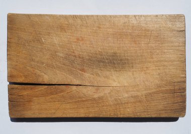 Ahşap doğrama tahtası düz üst görünüm yatıyordu