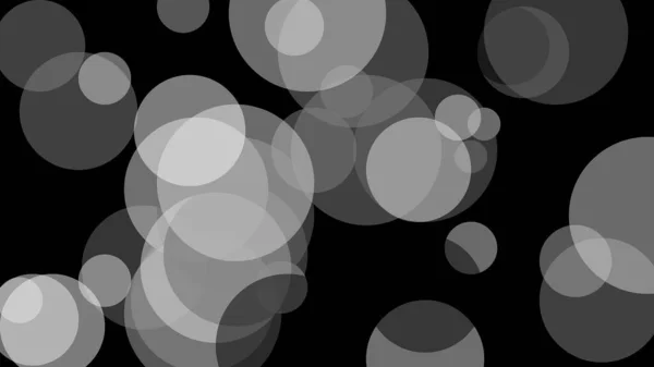 要旨円と黒の背景を持つミニマルなグレーのイラスト — ストック写真
