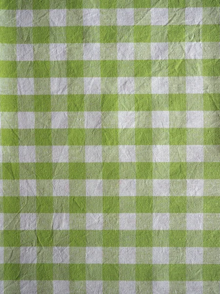 Textura Tela Cuadros Verde Blanco Útil Como Fondo — Foto de Stock