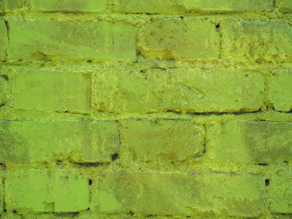 Mur Briques Vert Utile Comme Fond — Photo