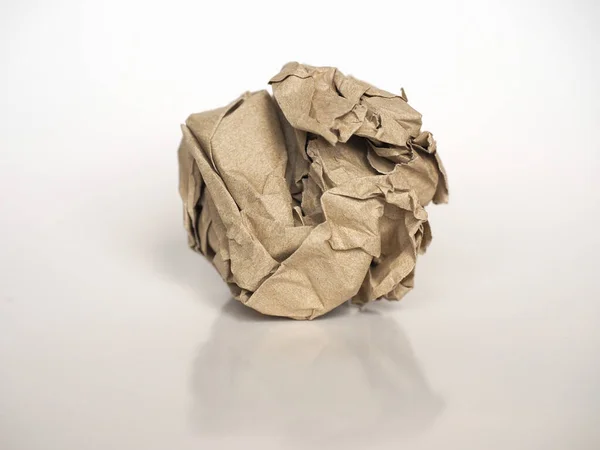 Crumpled Paper Ball Blank Copy Space — Stock Photo, Image