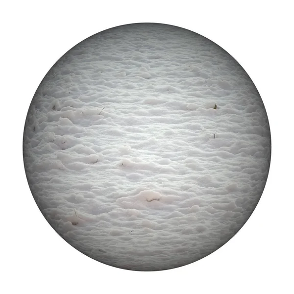 白い背景に白い雪の球 — ストック写真