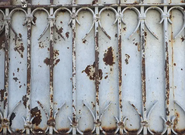 Rusted Grey Metal Gate Useful Background — Photo