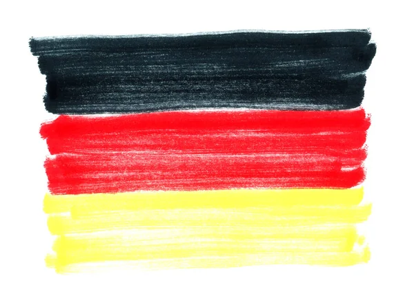 Hand Drawn German National Flag Germany Europe — Stock Photo, Image