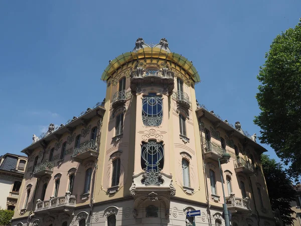 Casa Fleur Aka Casa Fenoglio Liberty House Turin Italy — стоковое фото