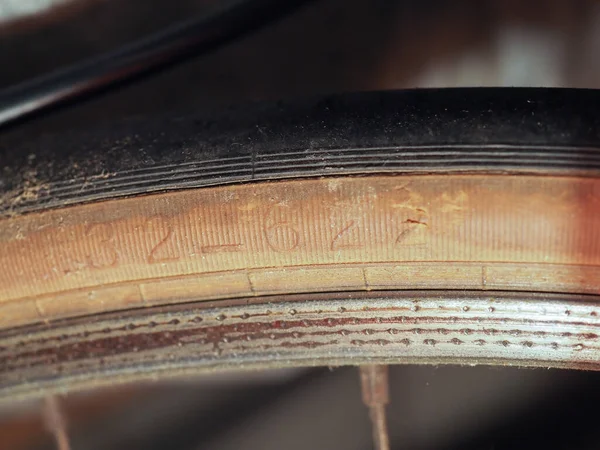 Size Markings Dimensions Bicycle Tyre — Stock Photo, Image