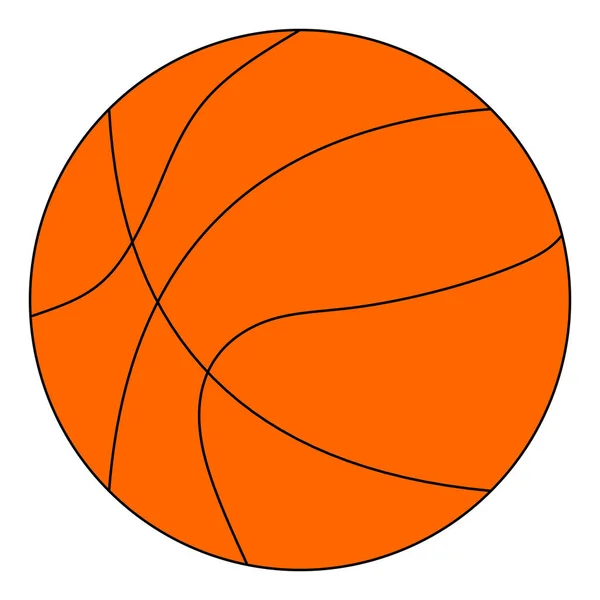 Laranja Bola Basquete Isolado Sobre Fundo Branco — Fotografia de Stock