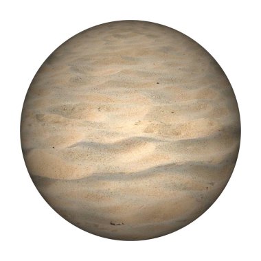 Kahverengi kum küresi beyaz arkaplan üzerinde